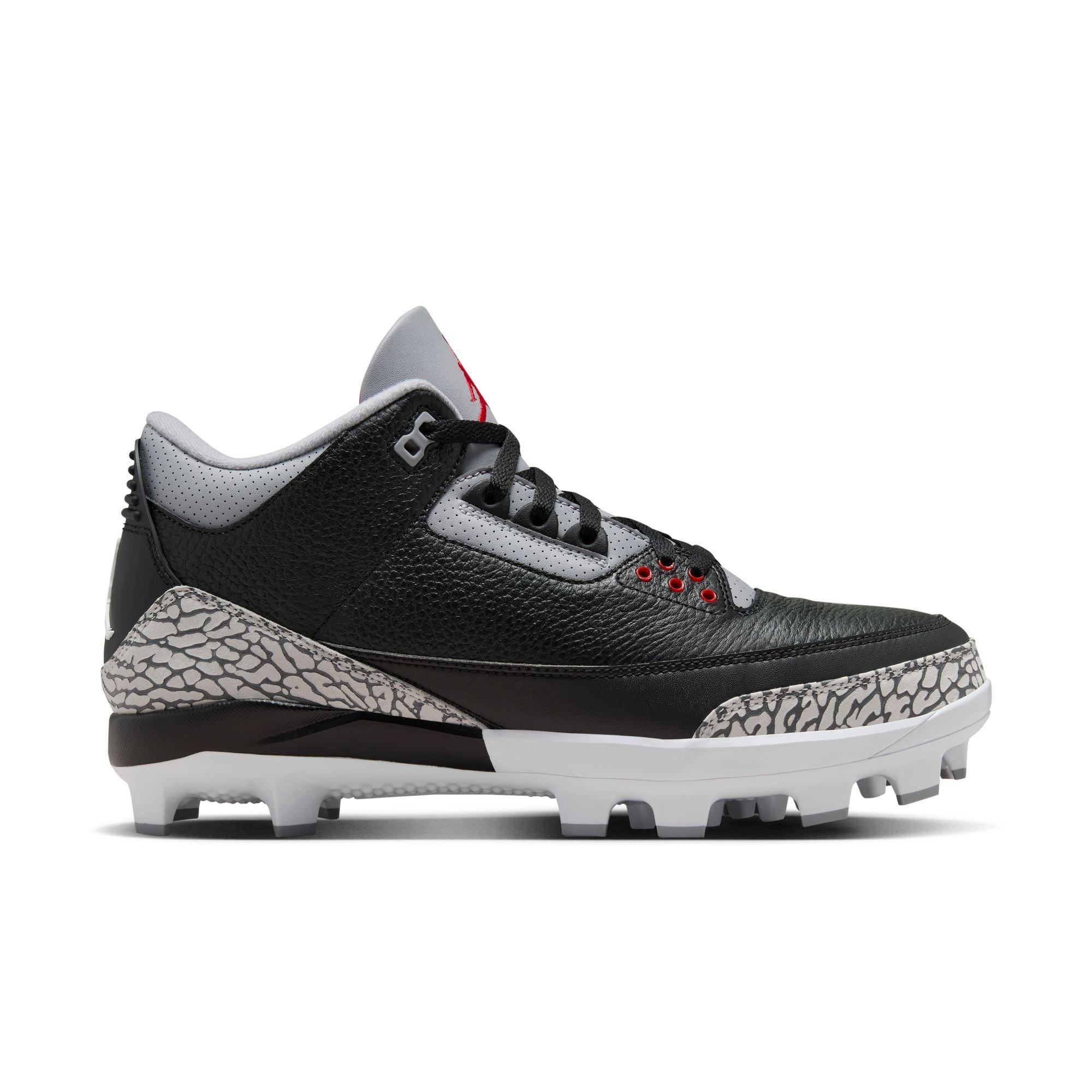 Jordan 3 Retro MCS Cement Grey Men s Baseball Cleat Hibbett